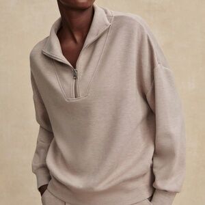 Varley Hawley Half Zip | Taupe Marl